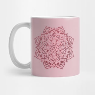 Elegant rose pink mandala - tone on tone Mug